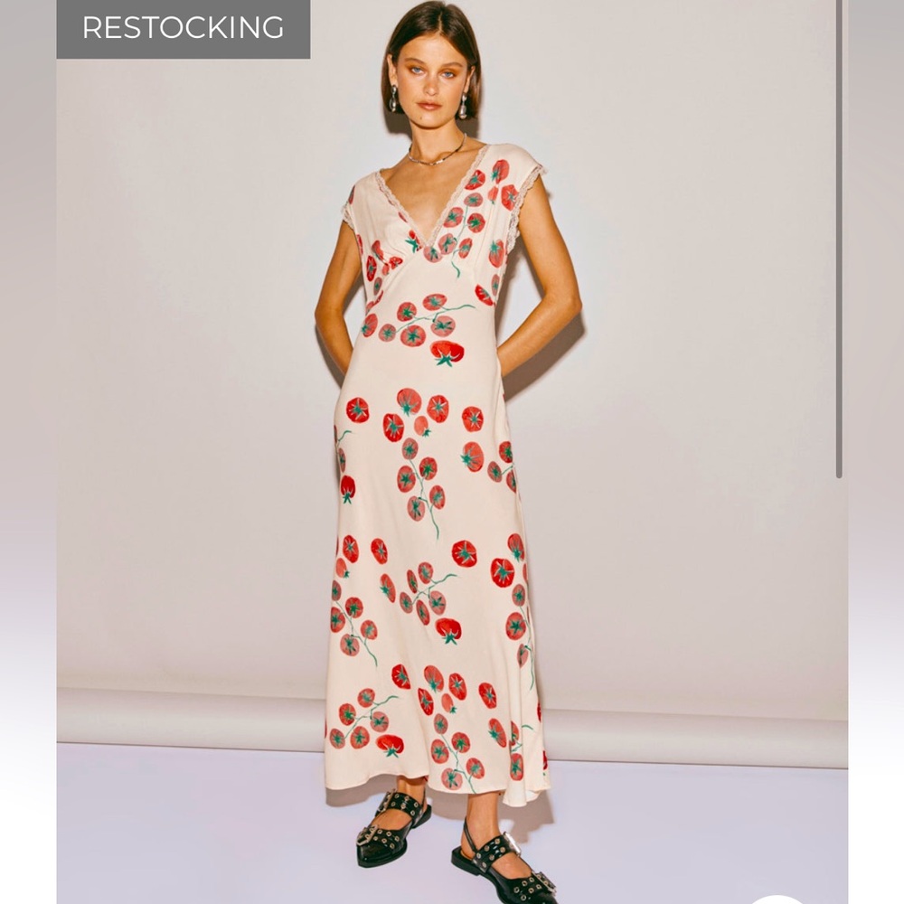 Vintage Lover Bias Cut Maxi Dress Roma - Size 2 US (size 6 in AUS)